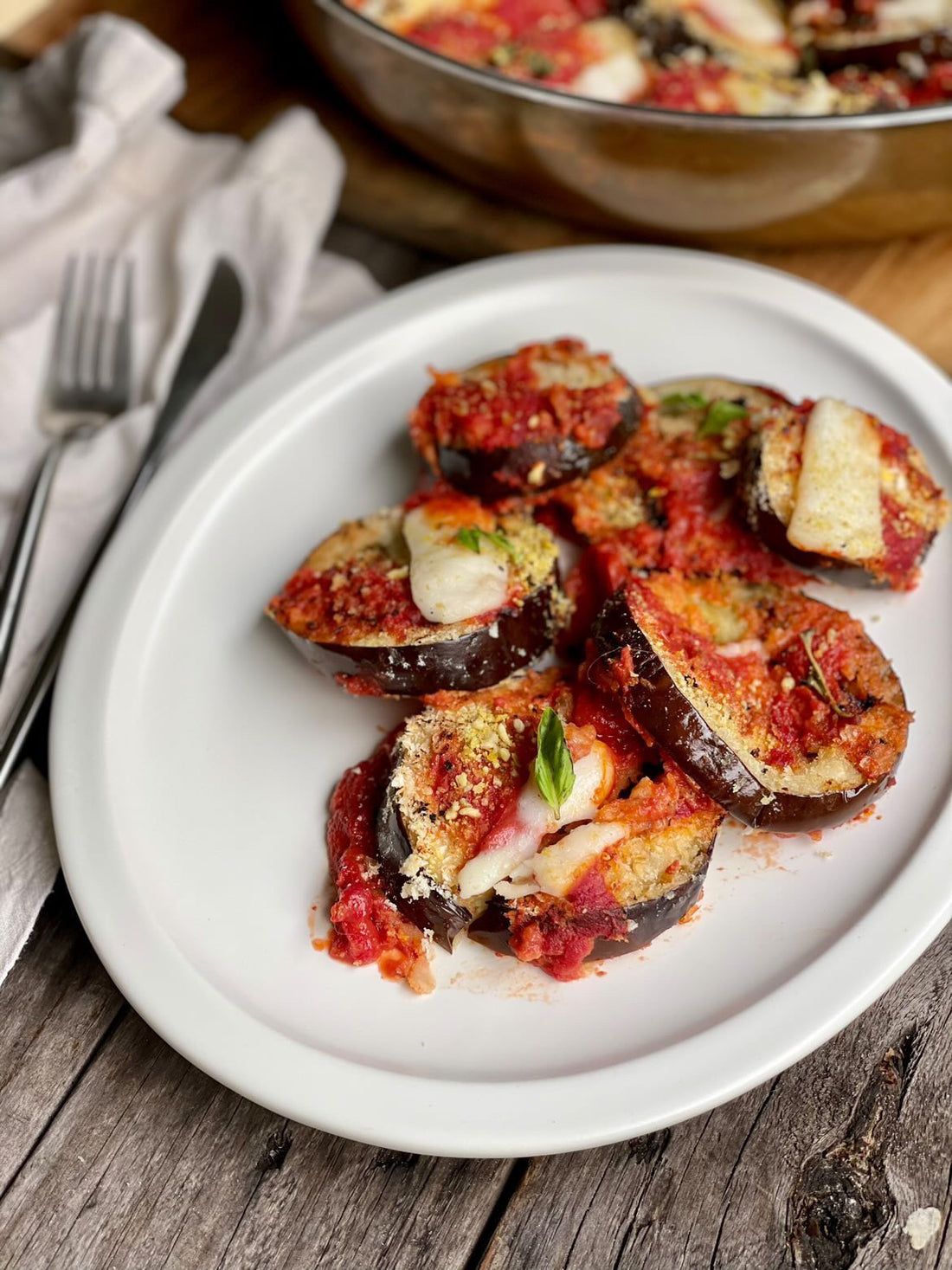 Vegan Eggplant Parmigiana | Cashew Parmesan