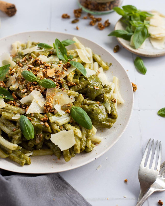 Vegan Pesto Pasta | Super Seed Sprinkles